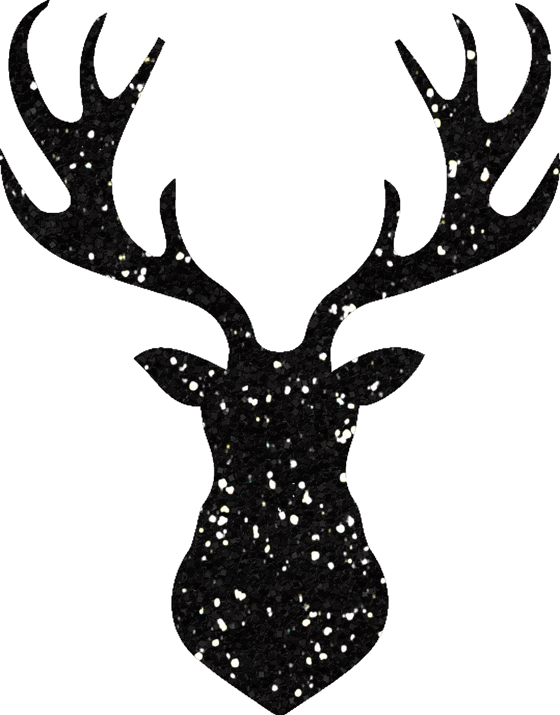 deer -black glitter